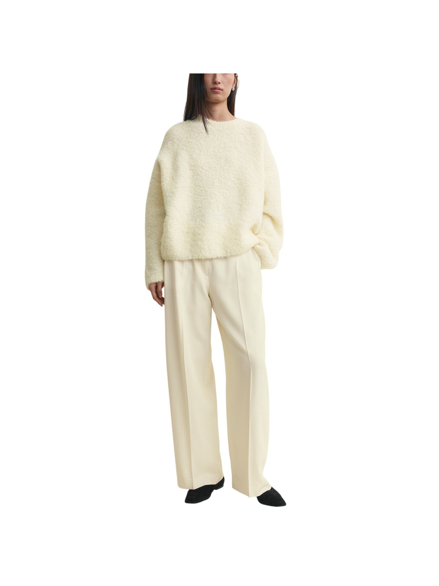Toteme Boxy Cream Boucle Sweater Size Xs / S
